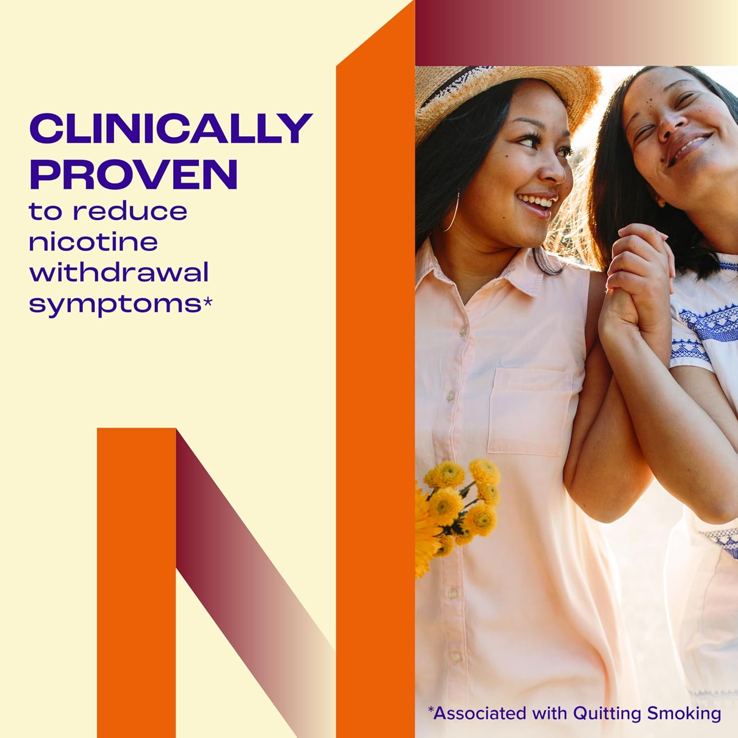 Nicorette Nicotine Gum 4mg, Quit Smoking Aid, Fruit Chill Flavor, 20 Count | Reduces Nicotine Cravings and Withdrawal Symptoms, Intense Craving Relief, Portable Smoking Cessation Gum