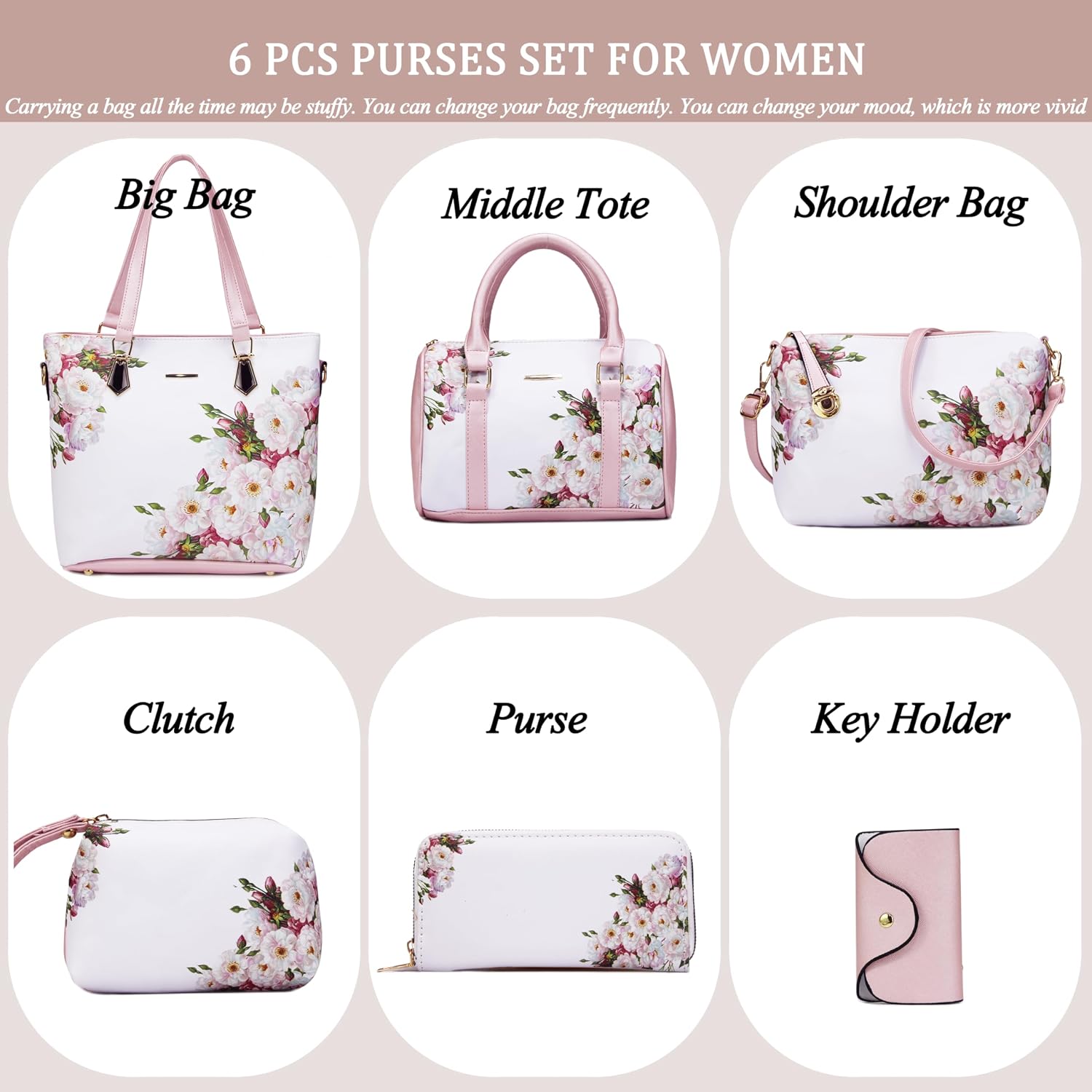 2E-youth Designer Purses and Handbags for Women Satchel Shoulder Bag Tote Top Handle Bag