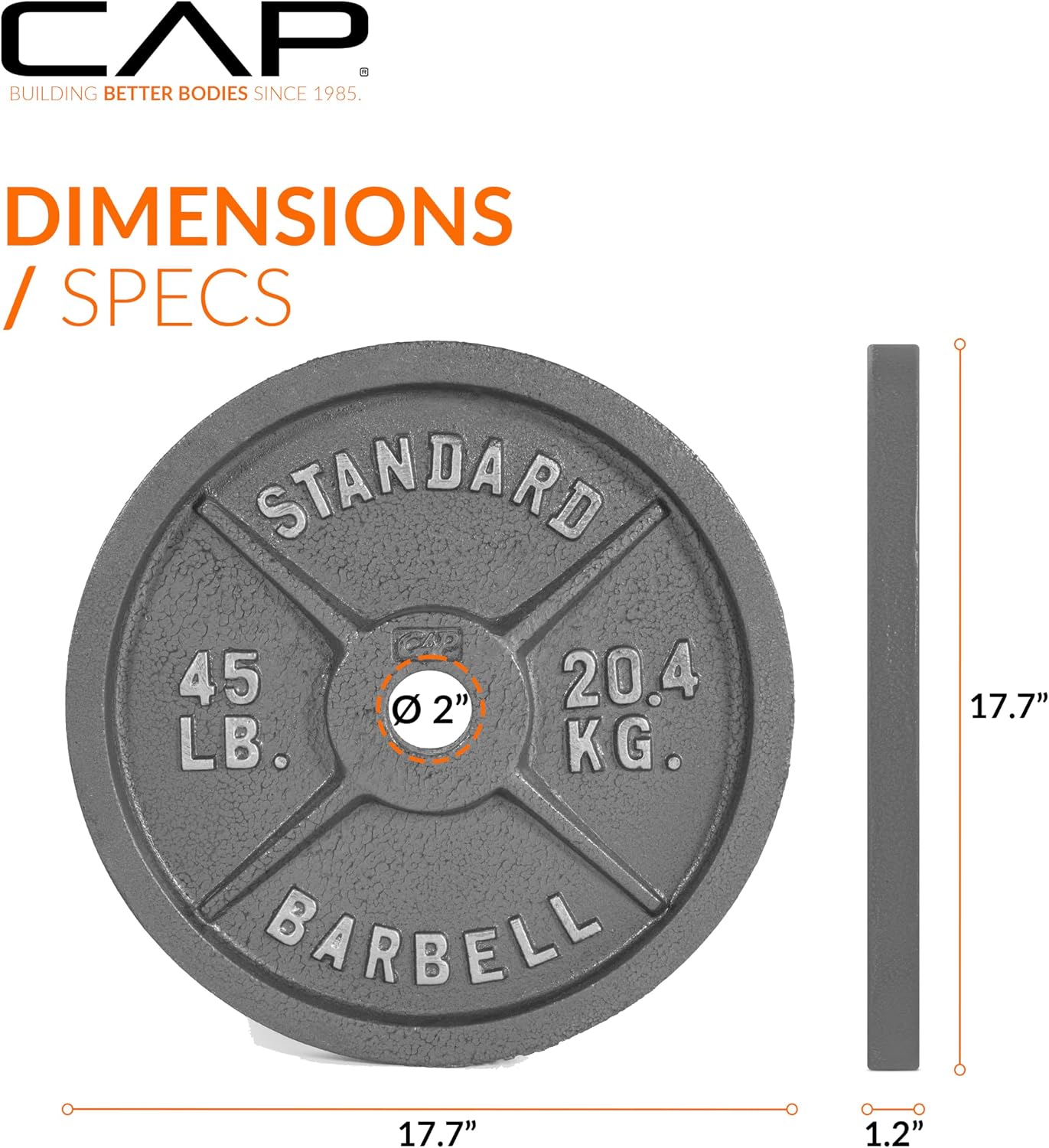 CAP Barbell 2-Inch Olympic Weight Plate | Multiple Options
