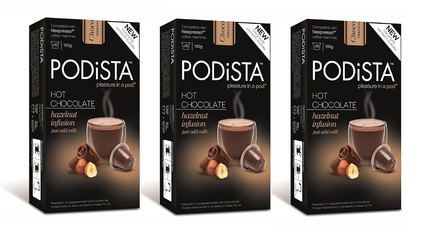 Hot Chocolate Nespresso Compatible Capsules Hot Cocoa Pods - Mint Infusion - 10 Pod Package