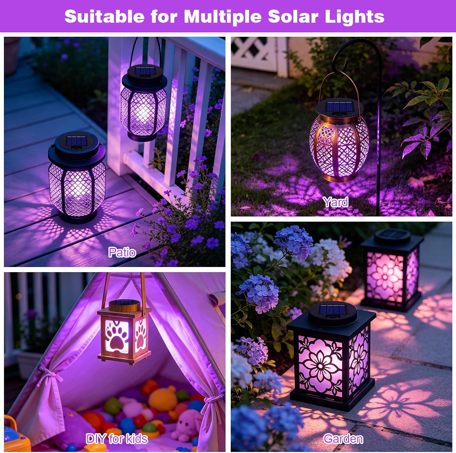 Solar Light Replacement Top Parts 4 Pack(Top Size 3.31 inch