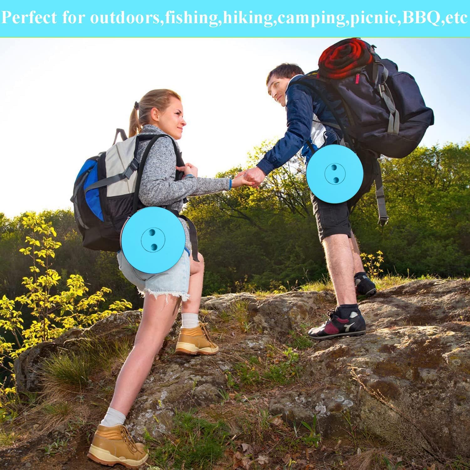 Fishboy Collapsible Stool for Adults, Portable Folding Camping Seat, 400lbs