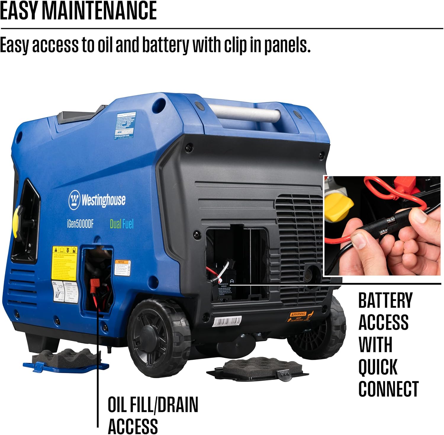 Westinghouse 5000 Peak Watt Super Quiet Portable Inverter Generator, Remote Electric Start with Auto Choke, Wheel & Handle Kit, RV Ready, Gas Powered, Parallel Capable