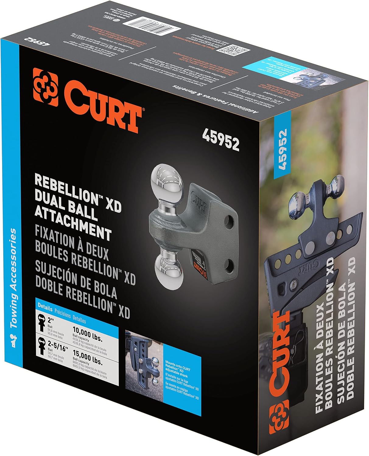 Replacement Rebellion XD Dual Ball, 2" & 2-5/16", Up to 15K