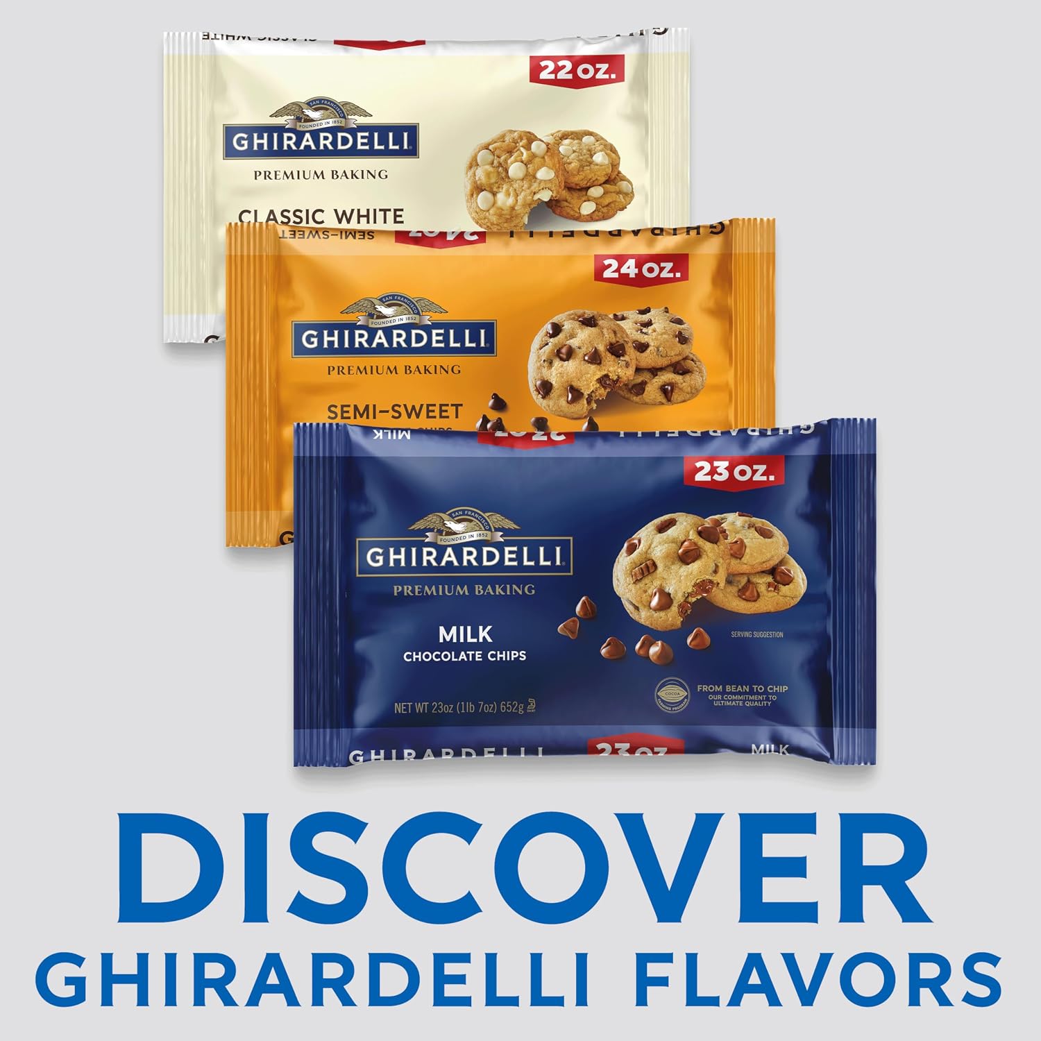Ghirardelli, Baking Chips Semi Sweet, 12 Ounce