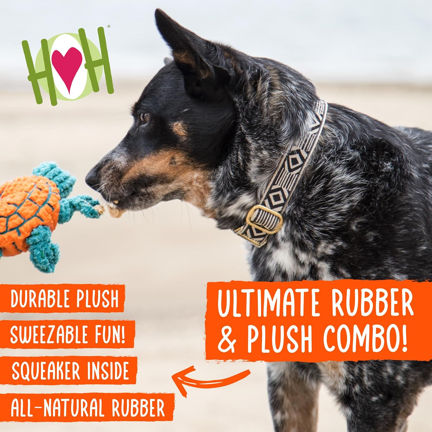 HuggleHounds Knottie Plush Dog Toy - Dog Stuffed Animal Toy, Squeaky Puppy Toys, for Small, Medium & Large Dogs, Durable Plush to Keep Them Busy - Stuey Sock Monkey, Large