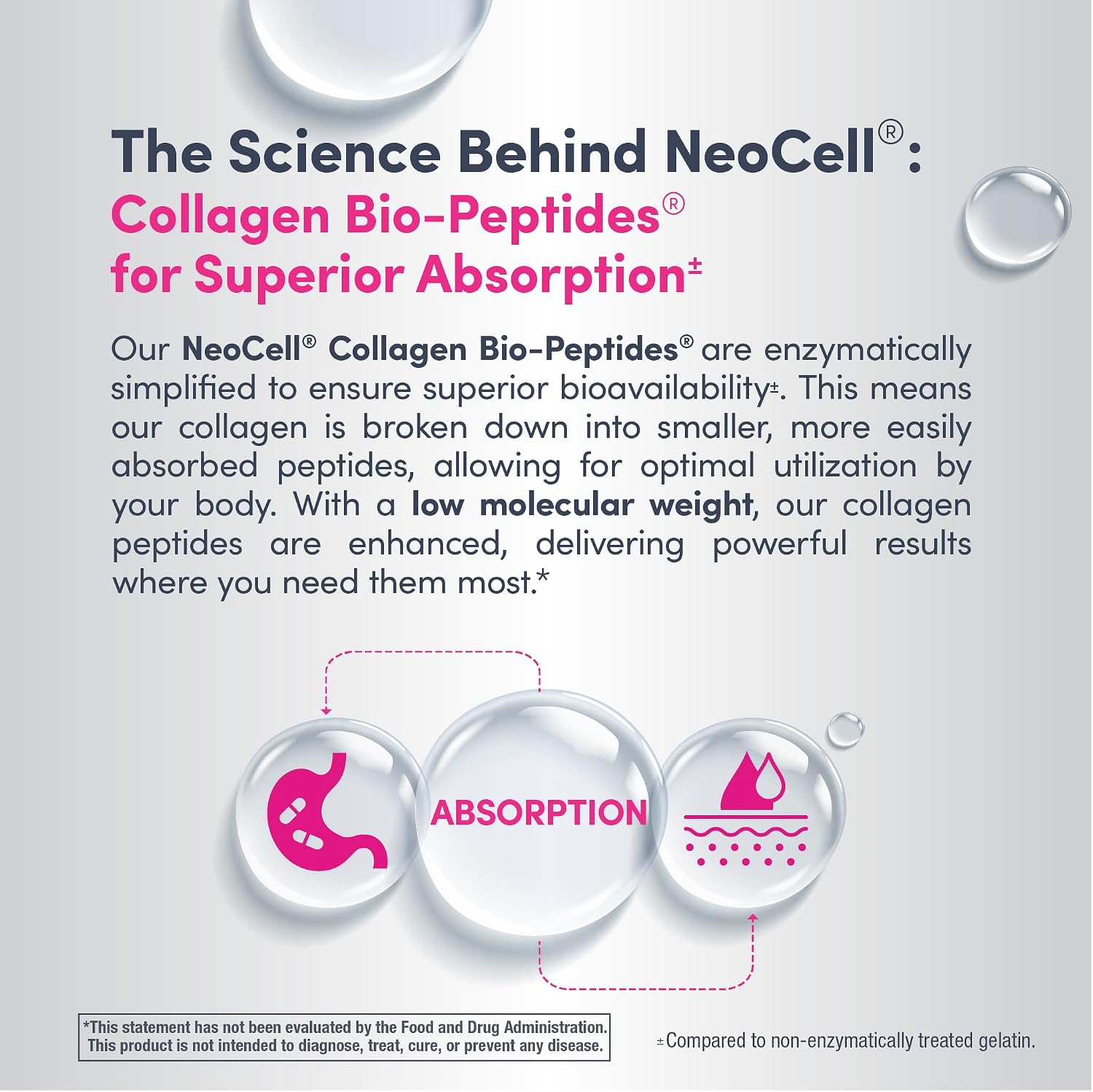 NeoCell Grassfed Collagen Peptides Powder | 7 oz | Unflavored | for Women and Men | Hair, Skin, & Nails