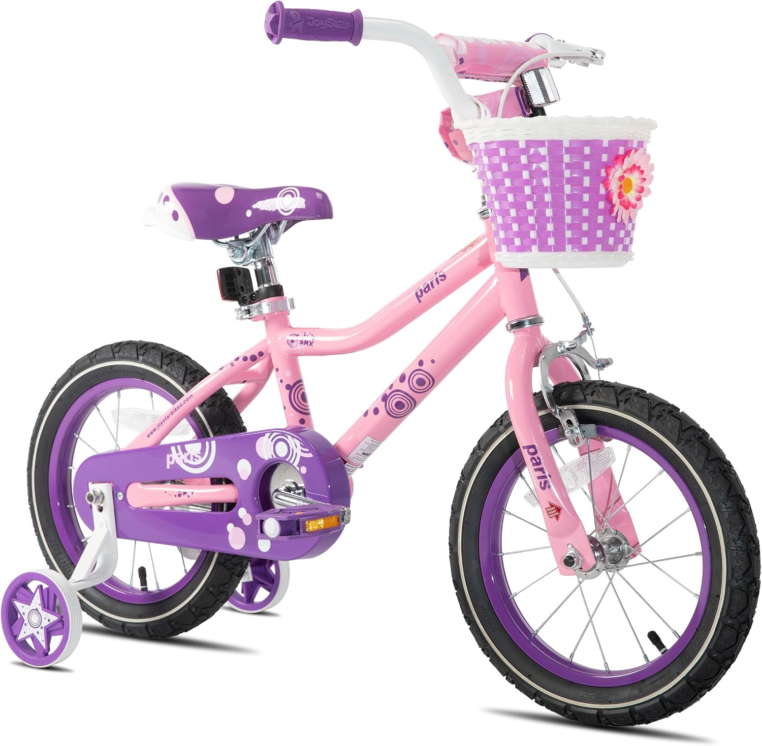 JOYSTAR Paris Girls Bike with Training Wheels for Ages 3-10Y