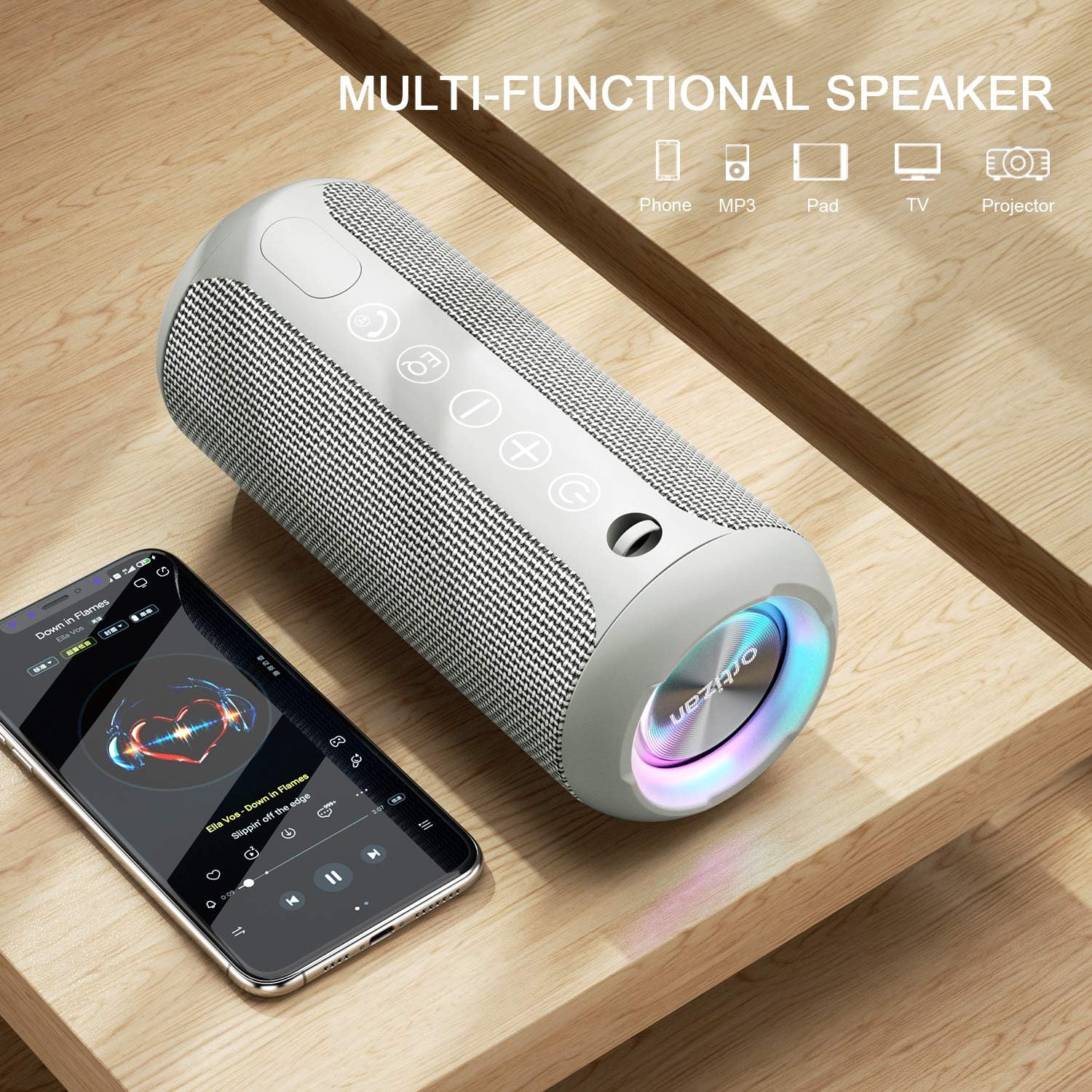 Ortizan X10 Portable Bluetooth Speaker (1st Gen), IPX7 Waterproof, Wireless