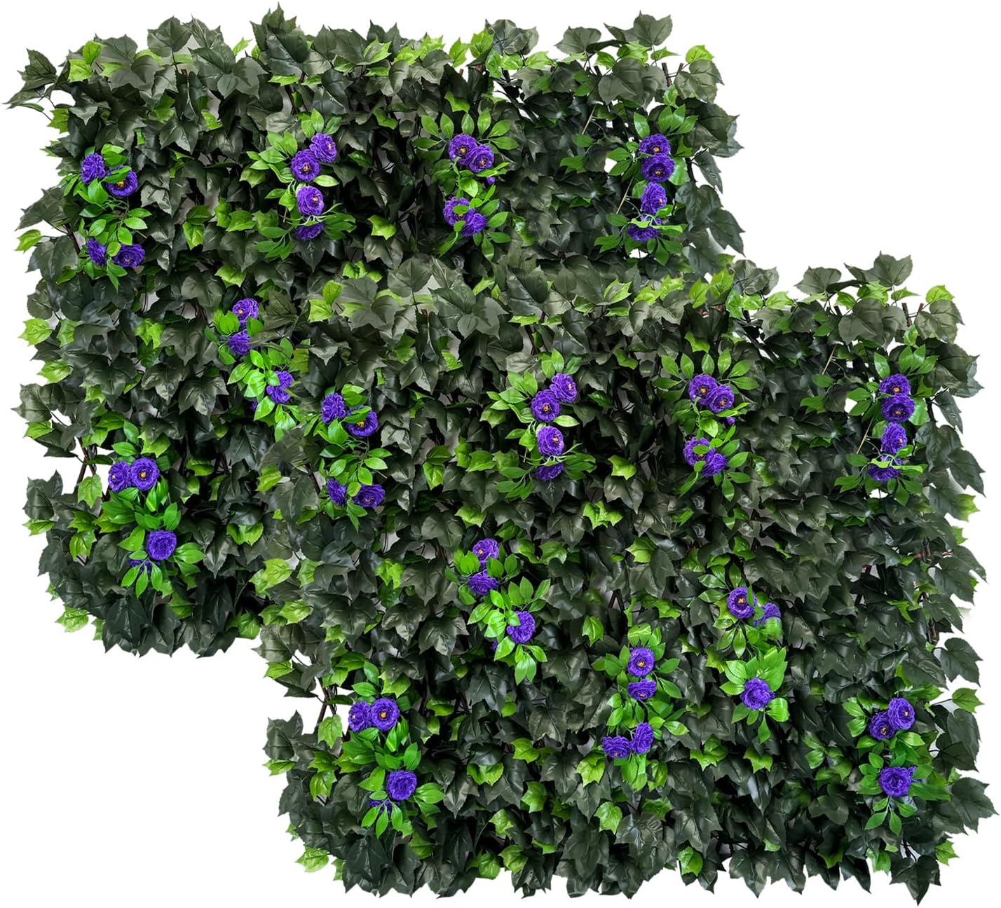 Expandable Fence Privacy Screen for Balcony Patio Outdoor,Decorative Faux Ivy Fencing Panel,Artificial Hedges (Single Sided Leaves)……