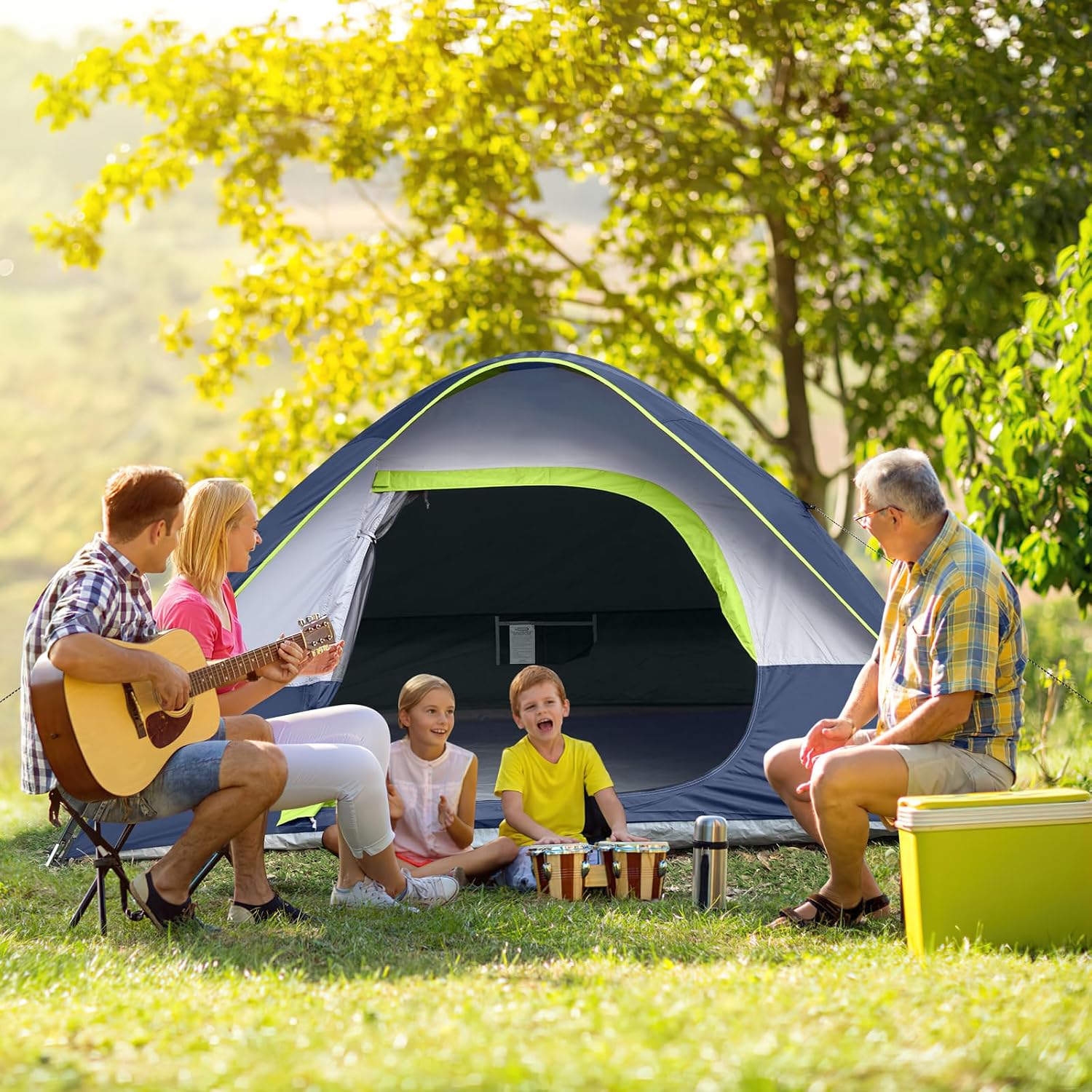 Camping Tent 2-4 Person, Waterproof Windproof Tent with Rainfly Easy Set up-Portable Dome Tents for Camping…