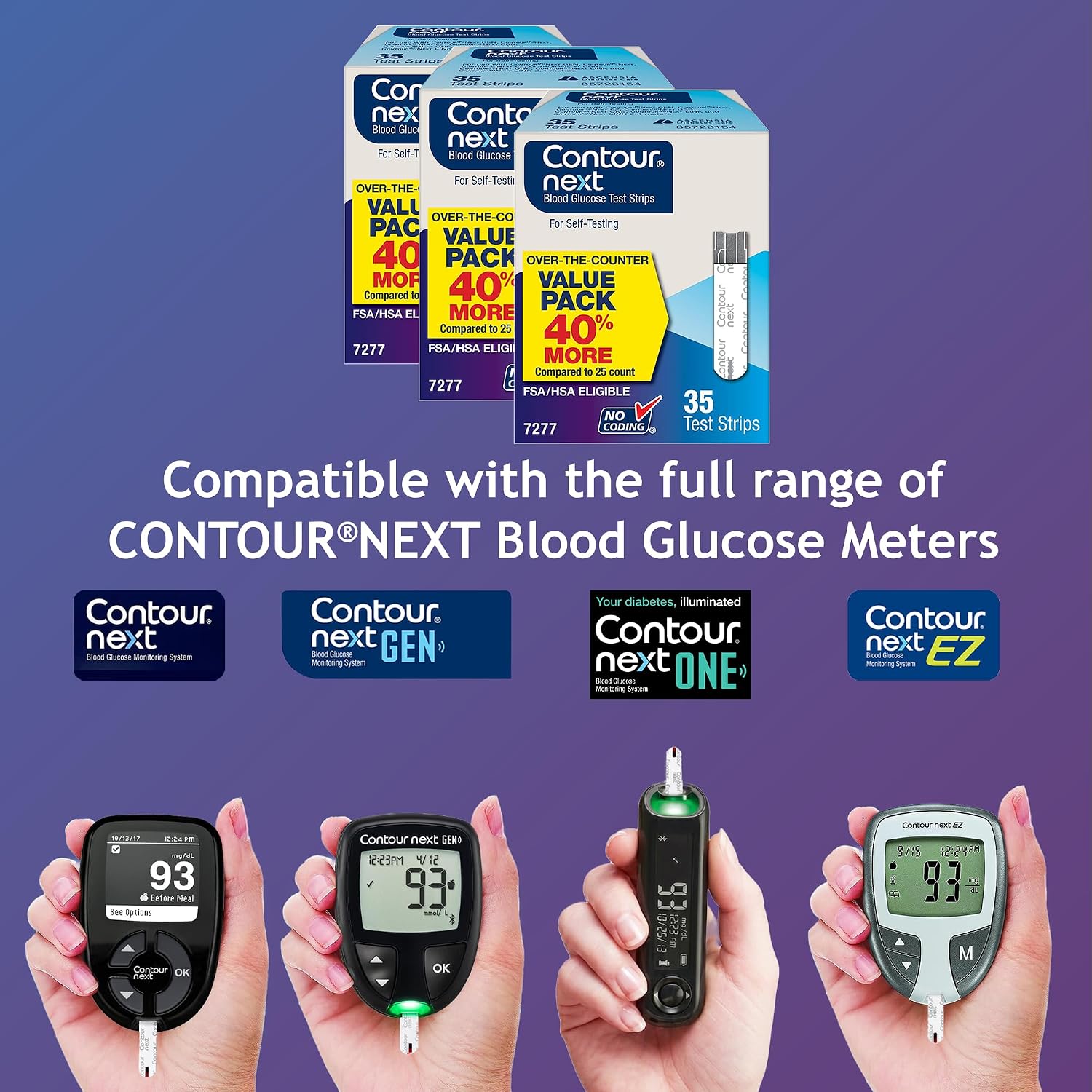 Ascensia CONTOUR NEXT Blood Glucose Diabetes Test Strips, 35 Count