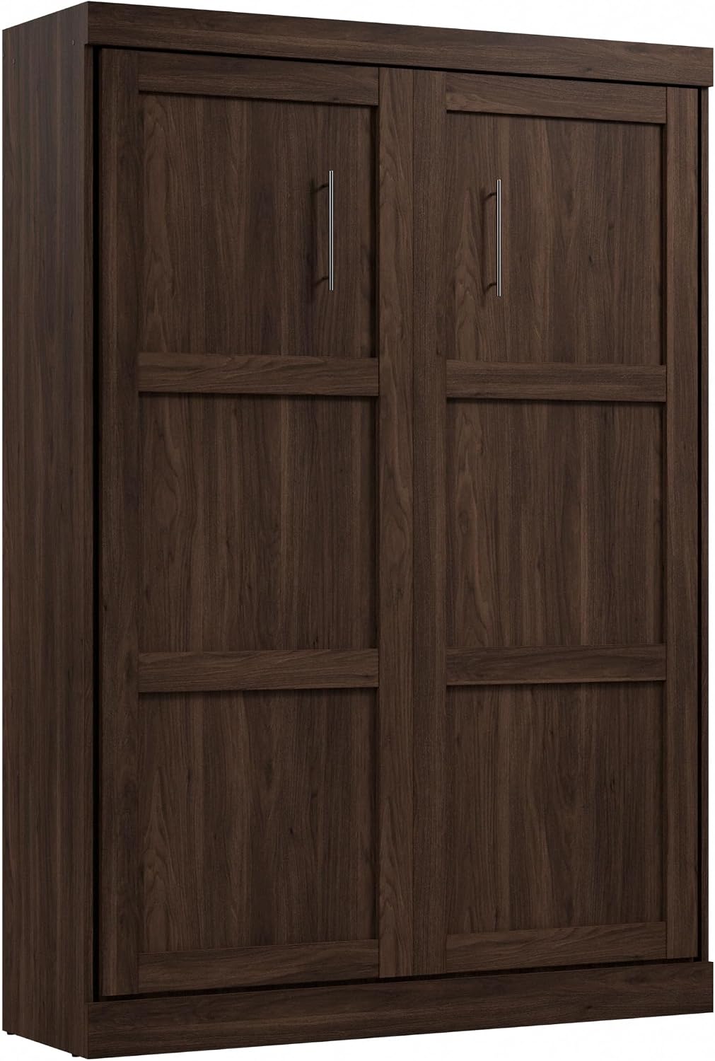 Bestar Pur Queen Murphy Bed, 65-inch Space-Saving Sleeping Arrangement for Multipurpose Area, Bedroom, Guest Room, or Living Room | Dual piston mechanism; for guest room or multipurpose space; Shaker-inspired trim with metal handles