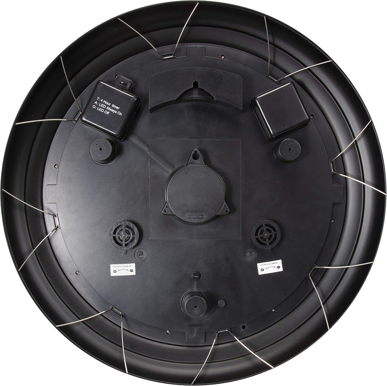 AcuRite 75133M LED Illuminated Outdoor Clock with Temperature and Humidity, 24", Black