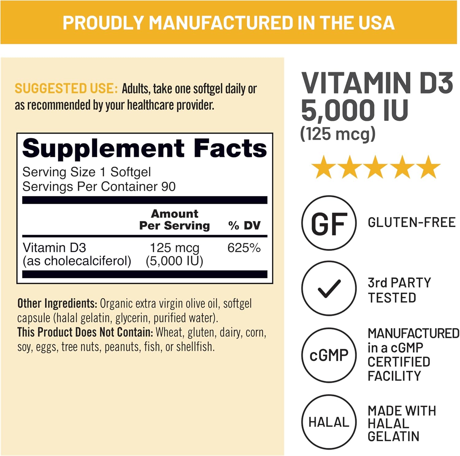 NatureWise Vitamin D3 5000IU Supplement, Immune Support, 360 Mini Softgels