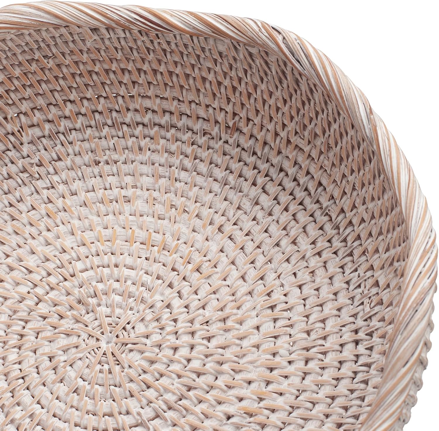 YANGQIHOME Rattan Bread Basket, Round Fruit Baskets, Wicker Storage Bowls, Natural Woven Serving Basket Bowls