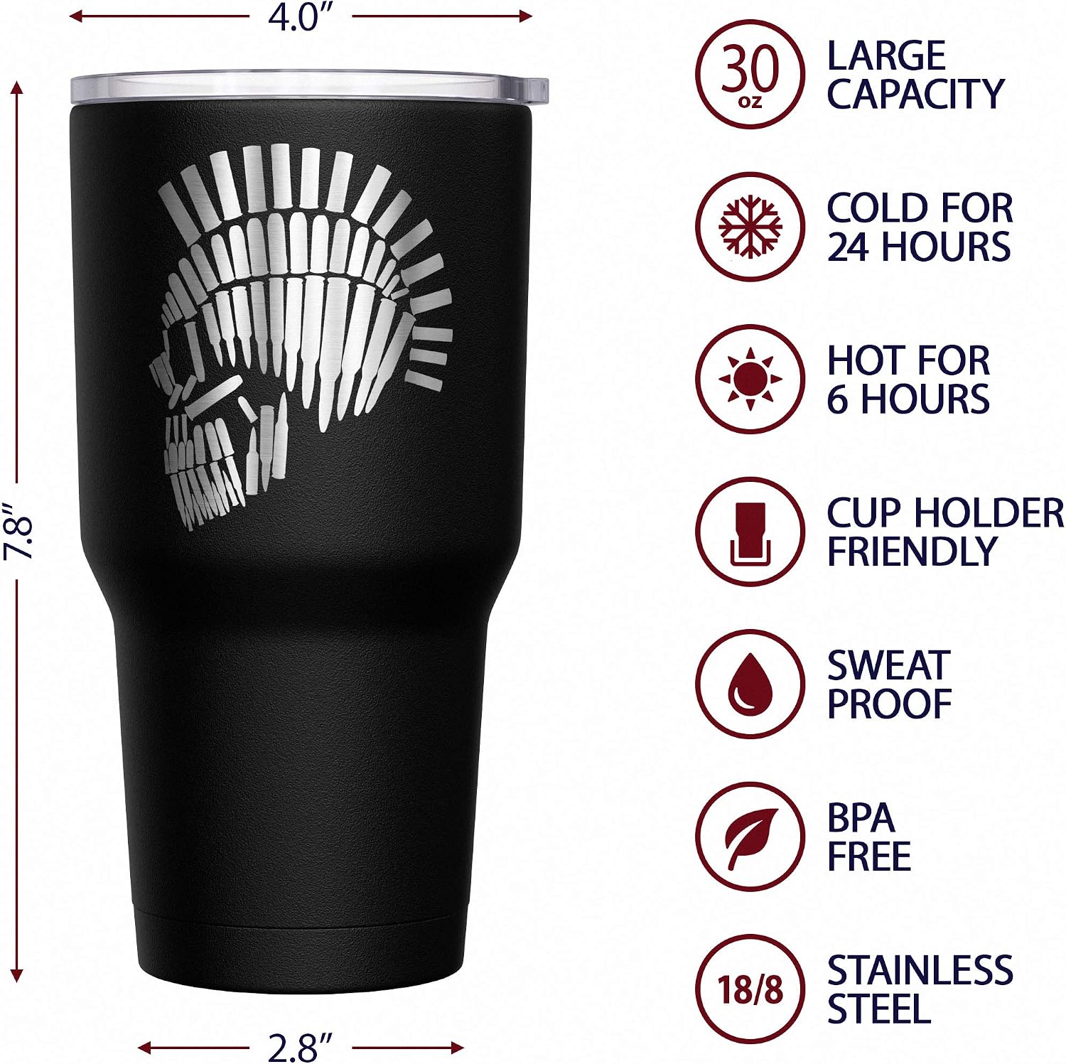 We The People Holsters - 1776 Betsy Ross Flag - Betsy Ross Mug - American Flag Coffee Travel Mug - American Flag Tumbler - Double Insulated Tumbler - 30 oz