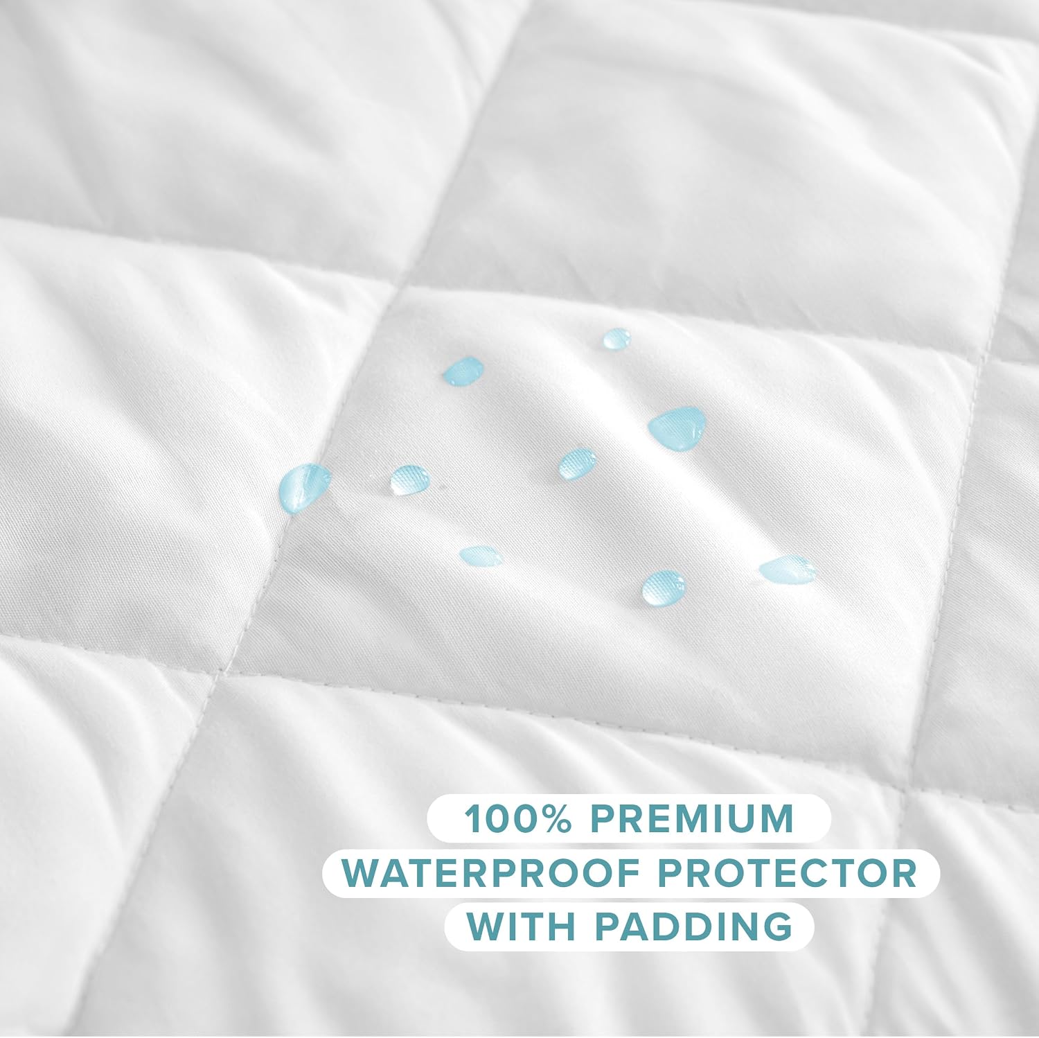 Bare Home Queen Size Mattress Protector - 100% Waterproof & Breathable - Premium Cooling Mattress Cover - Protects Against Spills - Vinyl Free Noiseless - Protect Your Mattress (Queen, White)