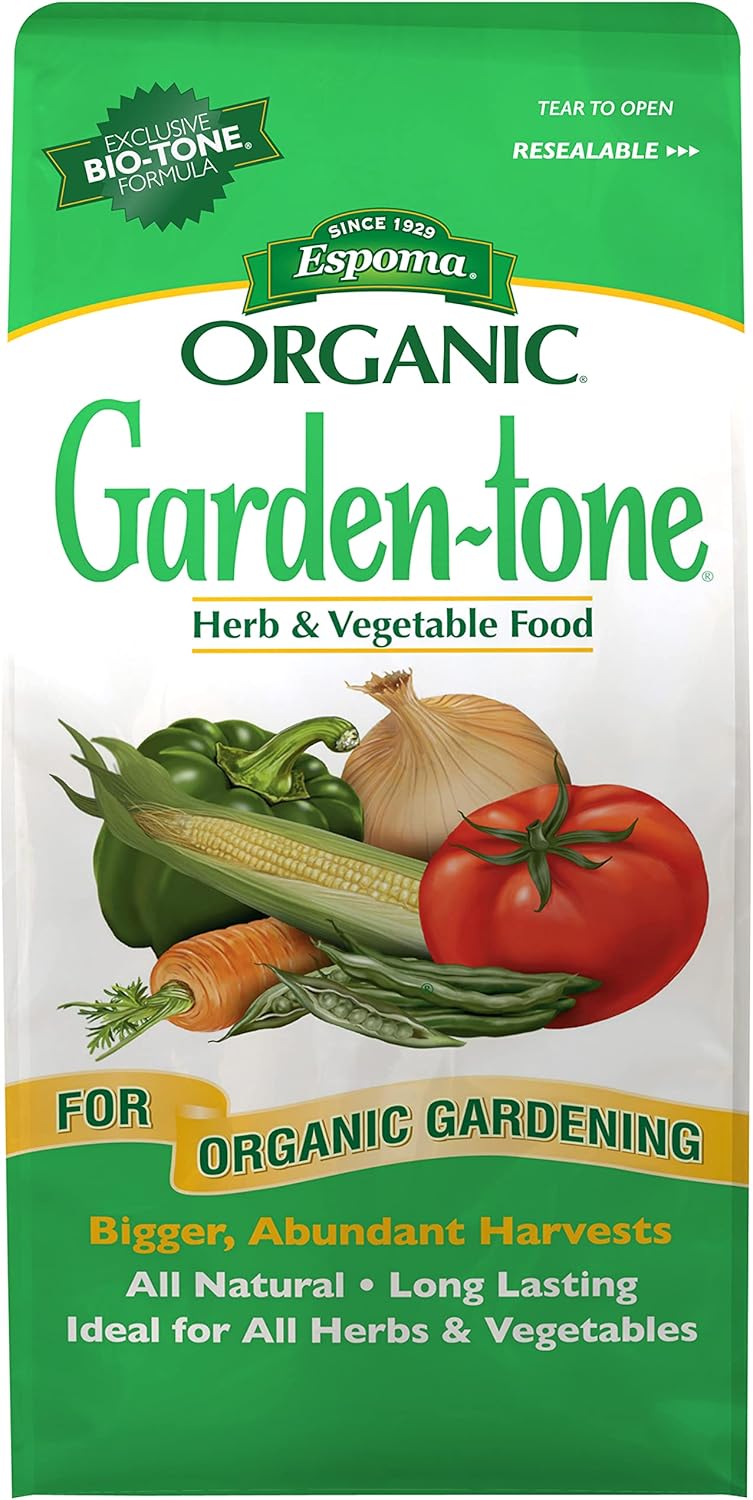 Espoma Organic Garden-Tone 3-4-4 Organic Fertilizer for Cool & Warm Season Vegetables and Herbs. Grow an Abundant Harvest of Nutritious and