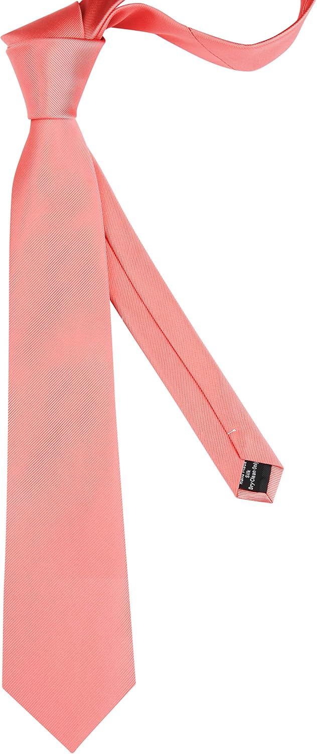 GUSLESON Classic New 3.15"（8cm） Men's Solid Color Necktie Wedding Business Tie + Gift Box