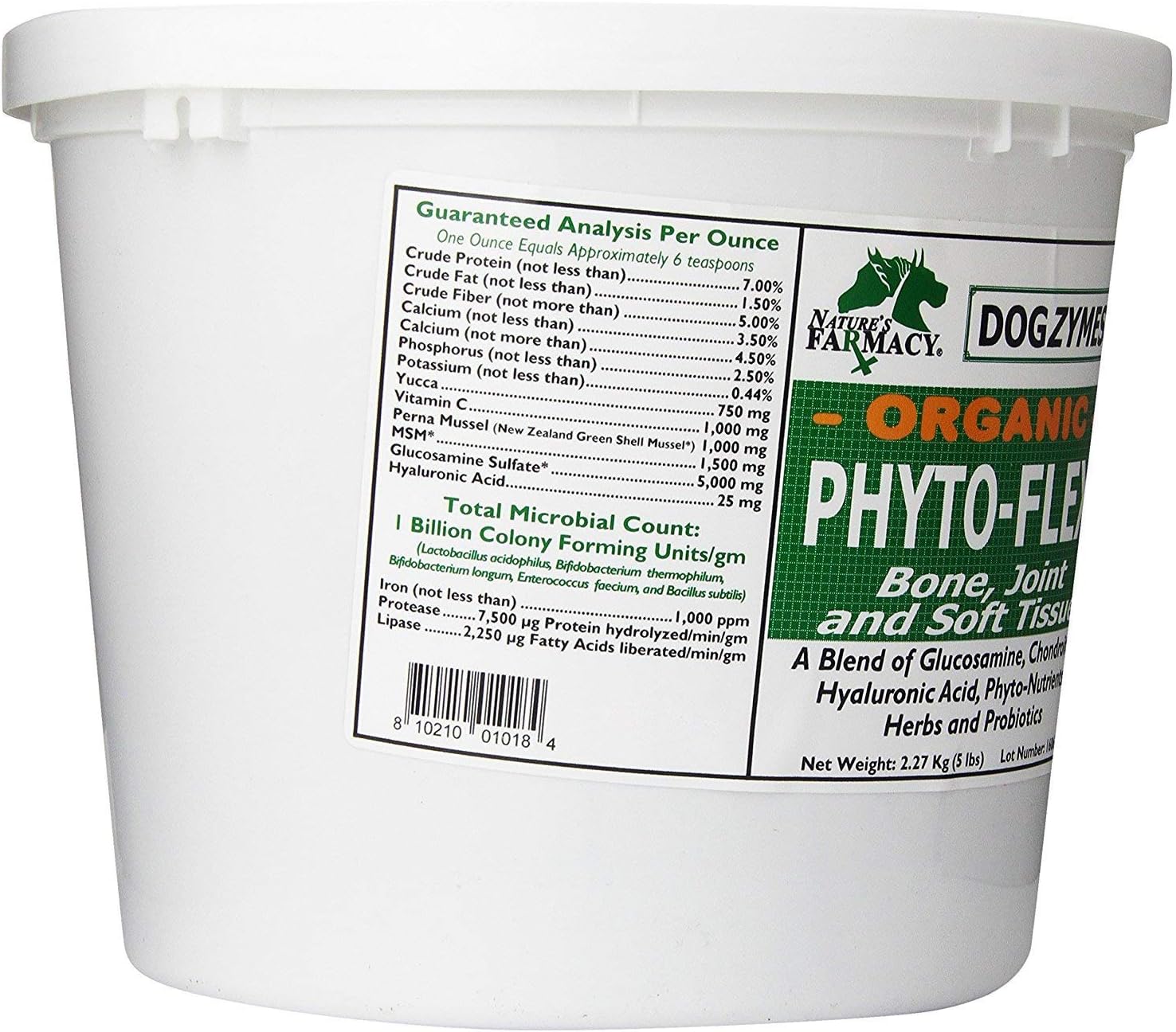 Dogzymes Phyto Flex - Glucosamine, Chondroitin, MSM and Hyaluronic Acid… (2 Pound)