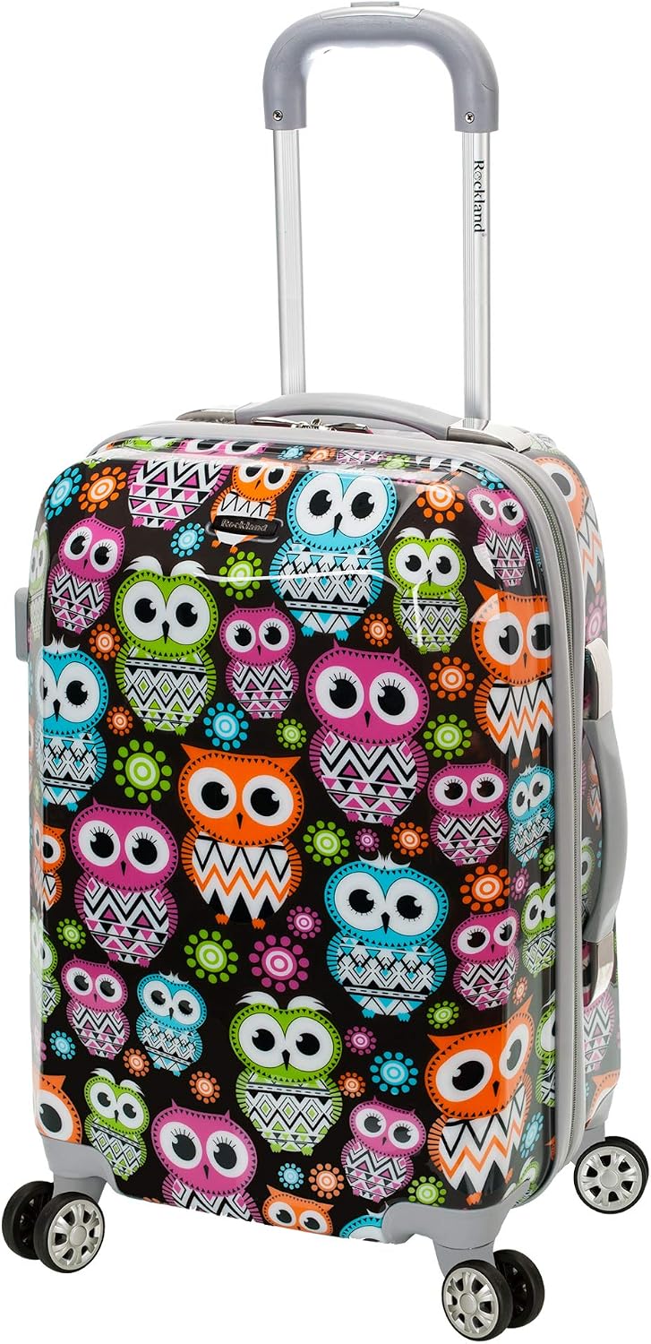 Rockland Vision Hardside 3 Piece Spinner Wheel Luggage Set, (20"/24"/28"), Love