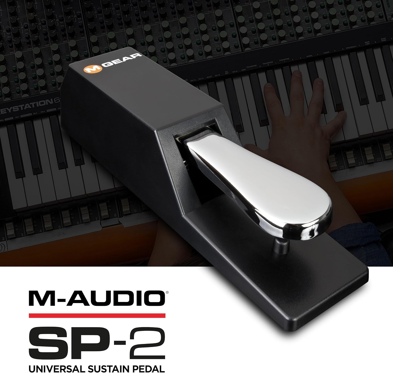 M-AUDIO EX-P Keyboard Expression Pedal | Universal Expression Pedal for MIDI Keyboards, MIDI Controllers, and Supported Guitar Effects Pedals