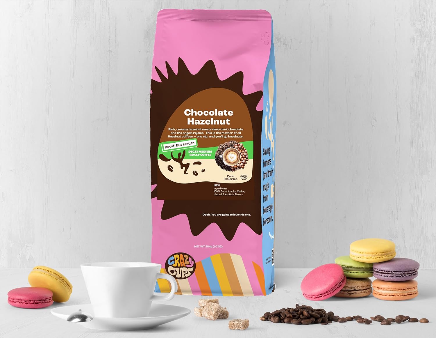 Crazy Cups Flavored Ground Coffee, Cinnamon French Toast, in 10 oz Bag, For Brewing Flavored Hot or Iced Coffee