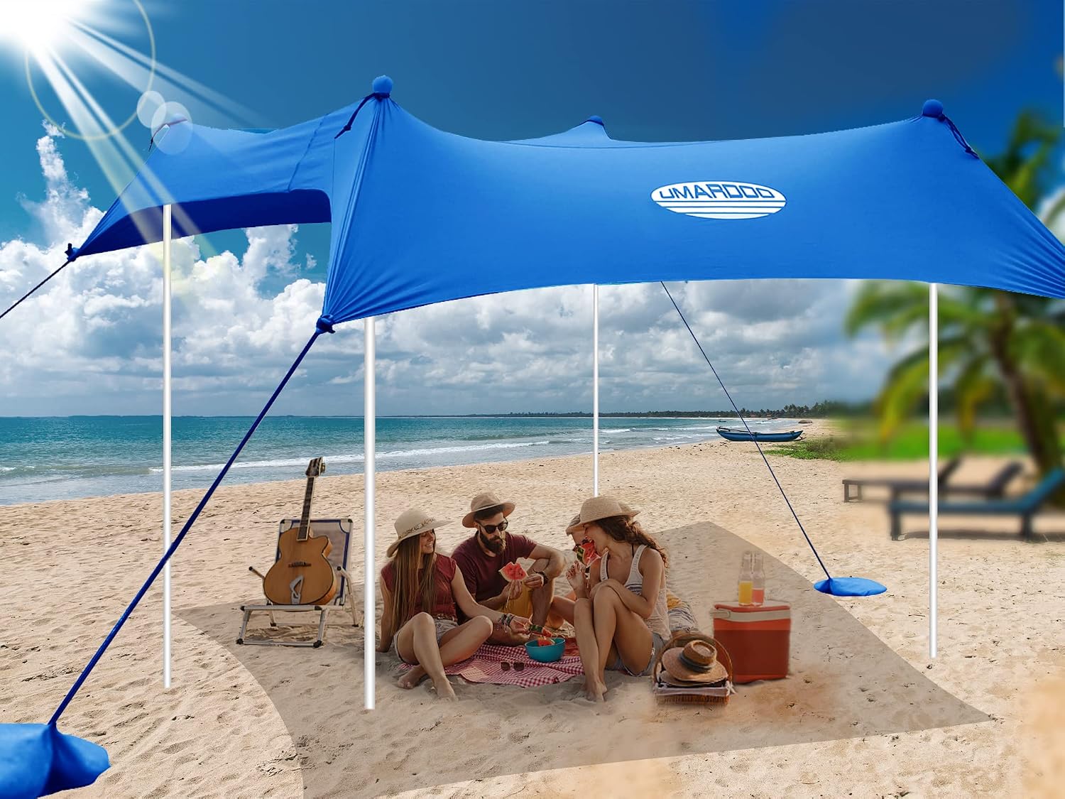 UMARDOO Family Beach Tent Canopy Sun Shade Portable 10×10FT