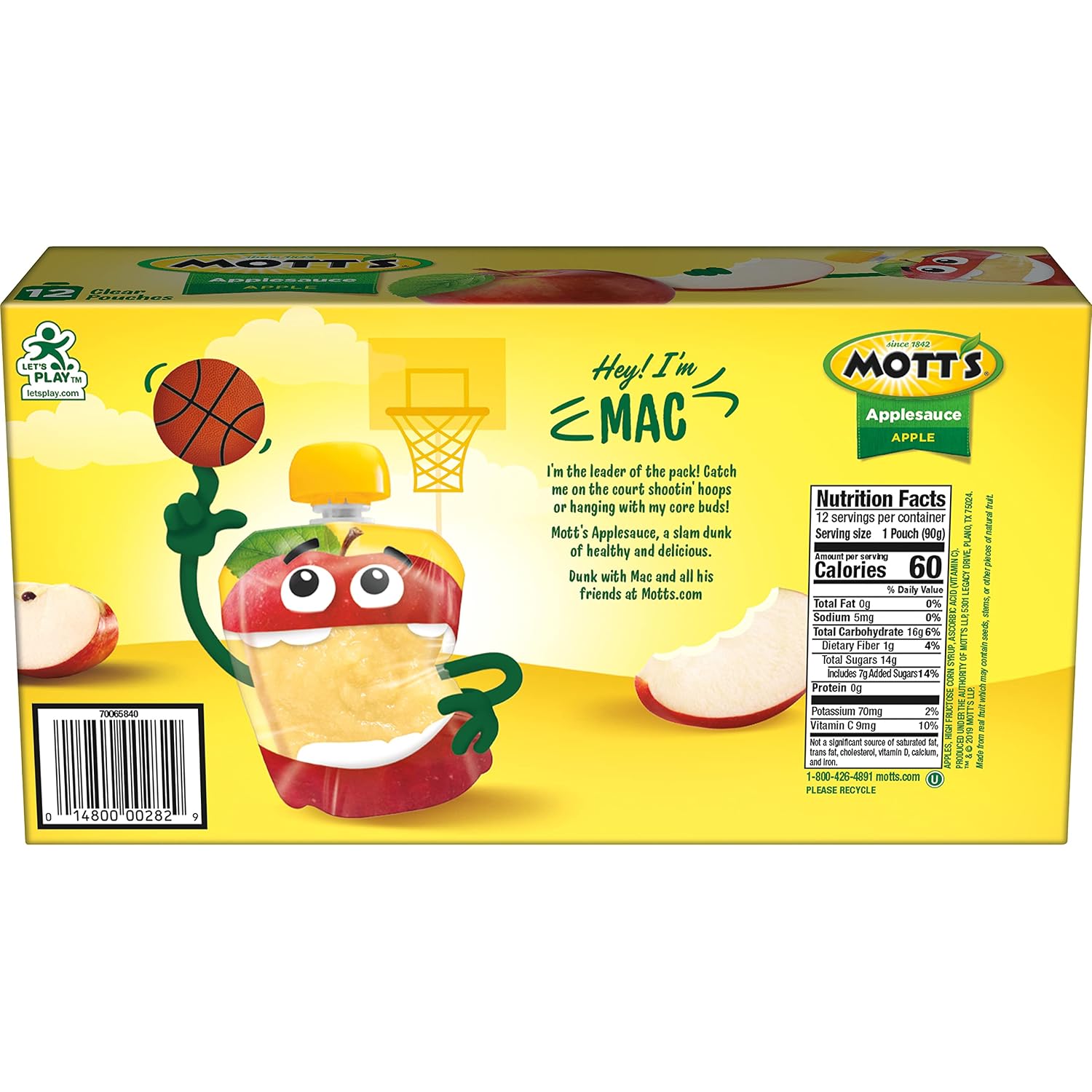 Mott's Original Applesauce, 3.2 Oz Clear Pouches, 48 Count (4 Packs Of 12), No Artificial Flavors, Good Source Of Vitamin C, Nutritious Option For The Whole Family