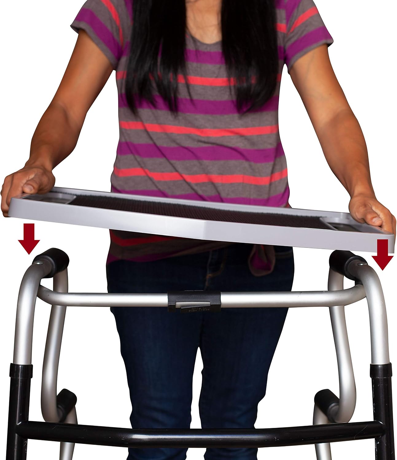 North American Wellness Walker Tray with Non-Slip Grip Mat