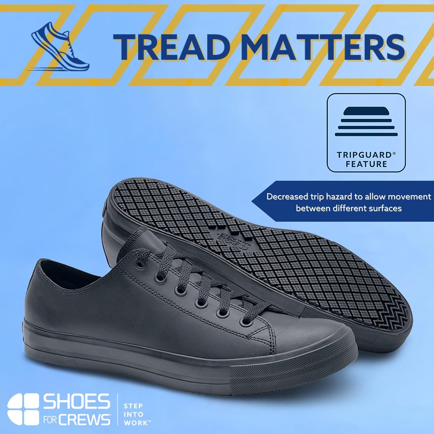 Shoes For Crews Delray Unisex Work Sneaker, Non-Slip, Water-Resistant