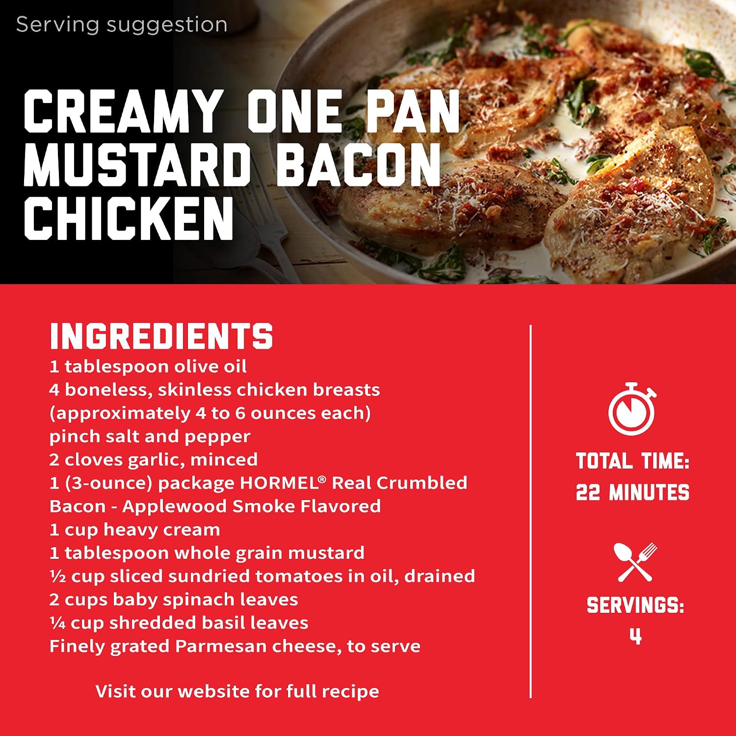 HORMEL Bacon Toppings Applewood Crumbled Bacon, 3 Ounce (Pack of 8)