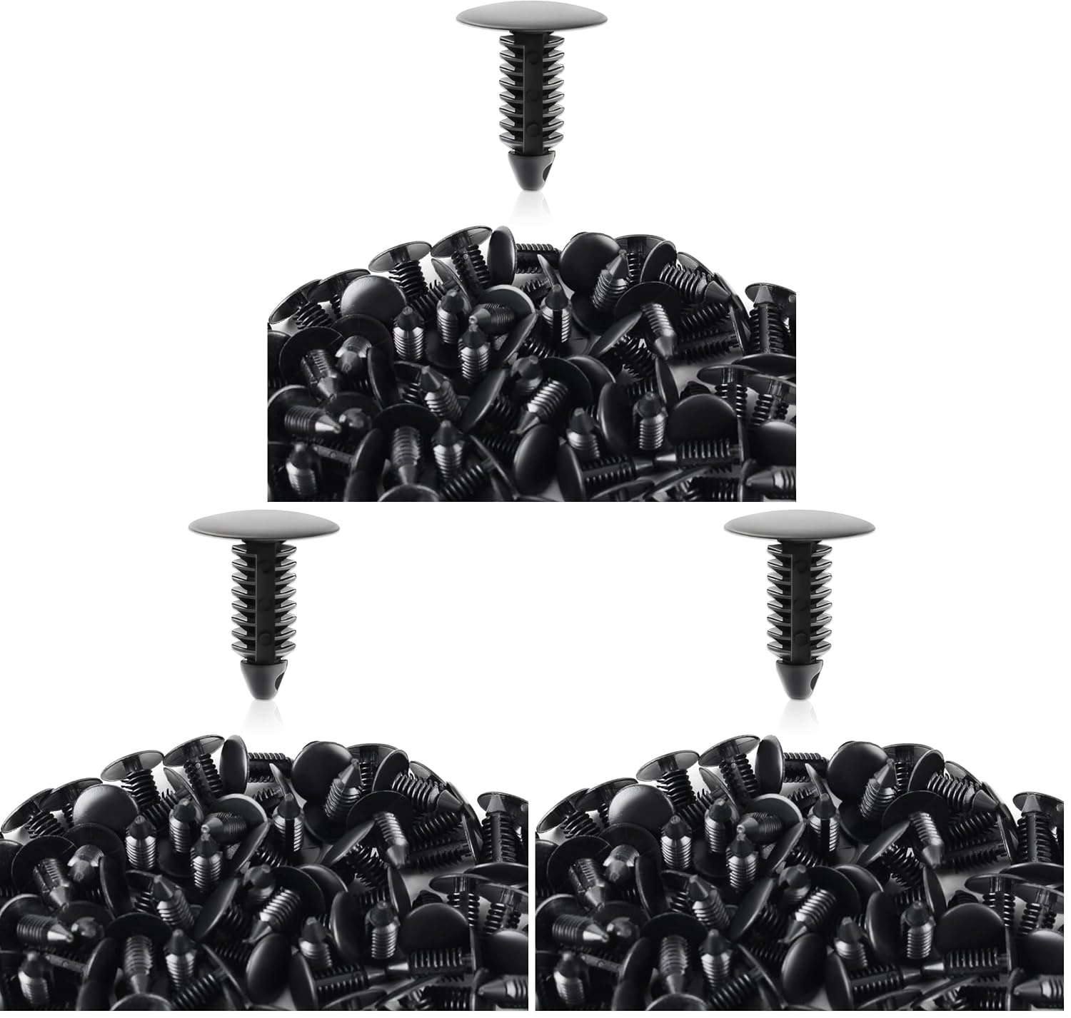 AUTOKAY 100Pcs 8mm Bumper Clips Auto Car Hole Plastic Rivets Fastener