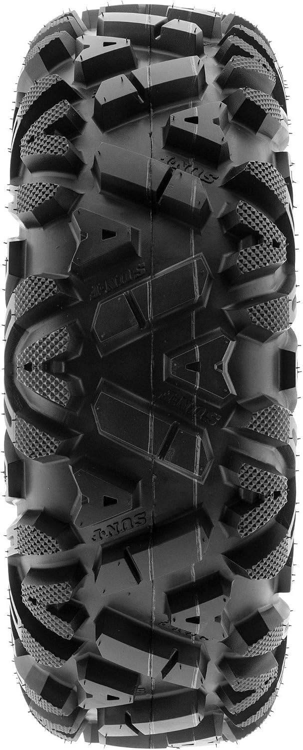 SunF ATV Tires 25x10-12 UTV Tire 25x10x12 All Terrain Off-Road Mud Tires, 6 Ply Tubeless