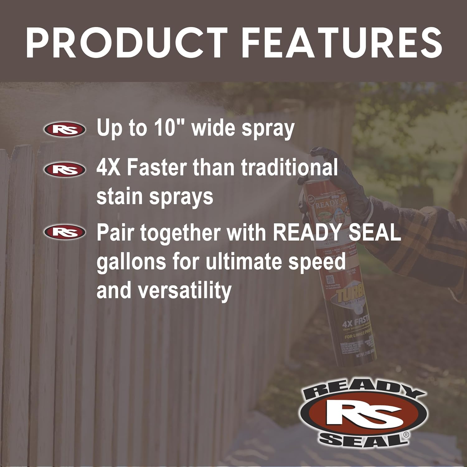 Ready Seal 7966104 5 gal Pail Exterior Wood Stain & Sealer, Light Oak