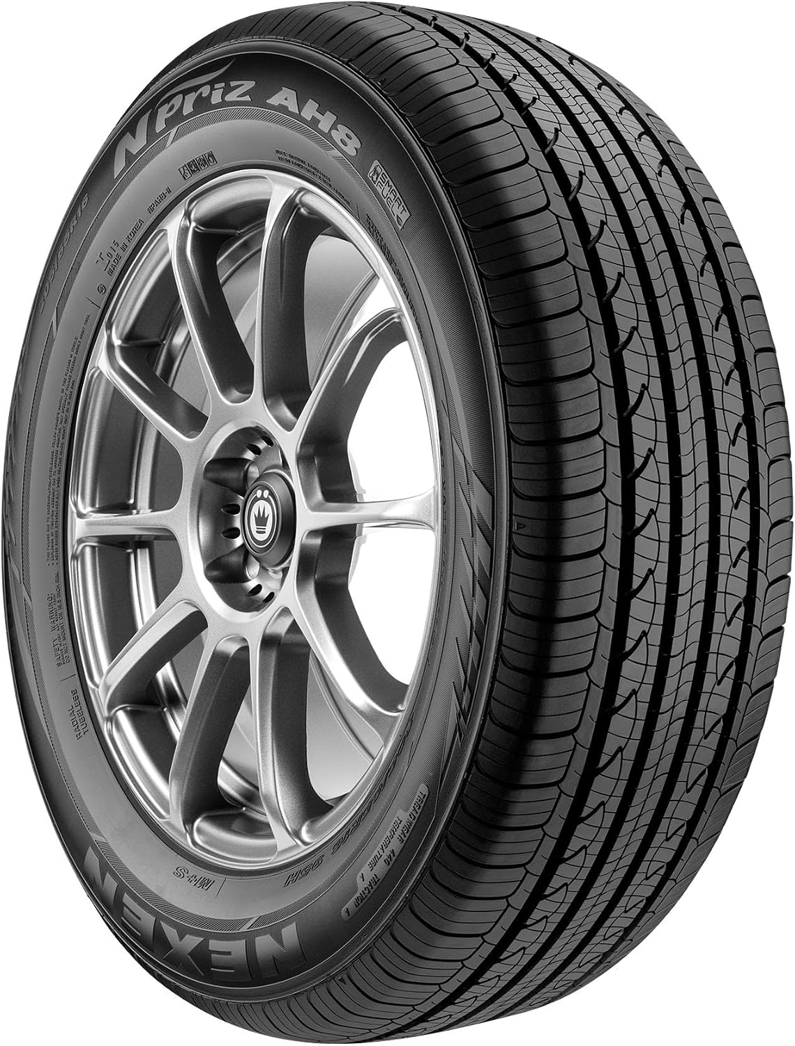 Nexen N'Priz AH8 All- Season Radial Tire-225/55R16 95V | Passenger Touring All Season Traction 95V Rated Standard Load Radial Construction Black Sidewall Tire