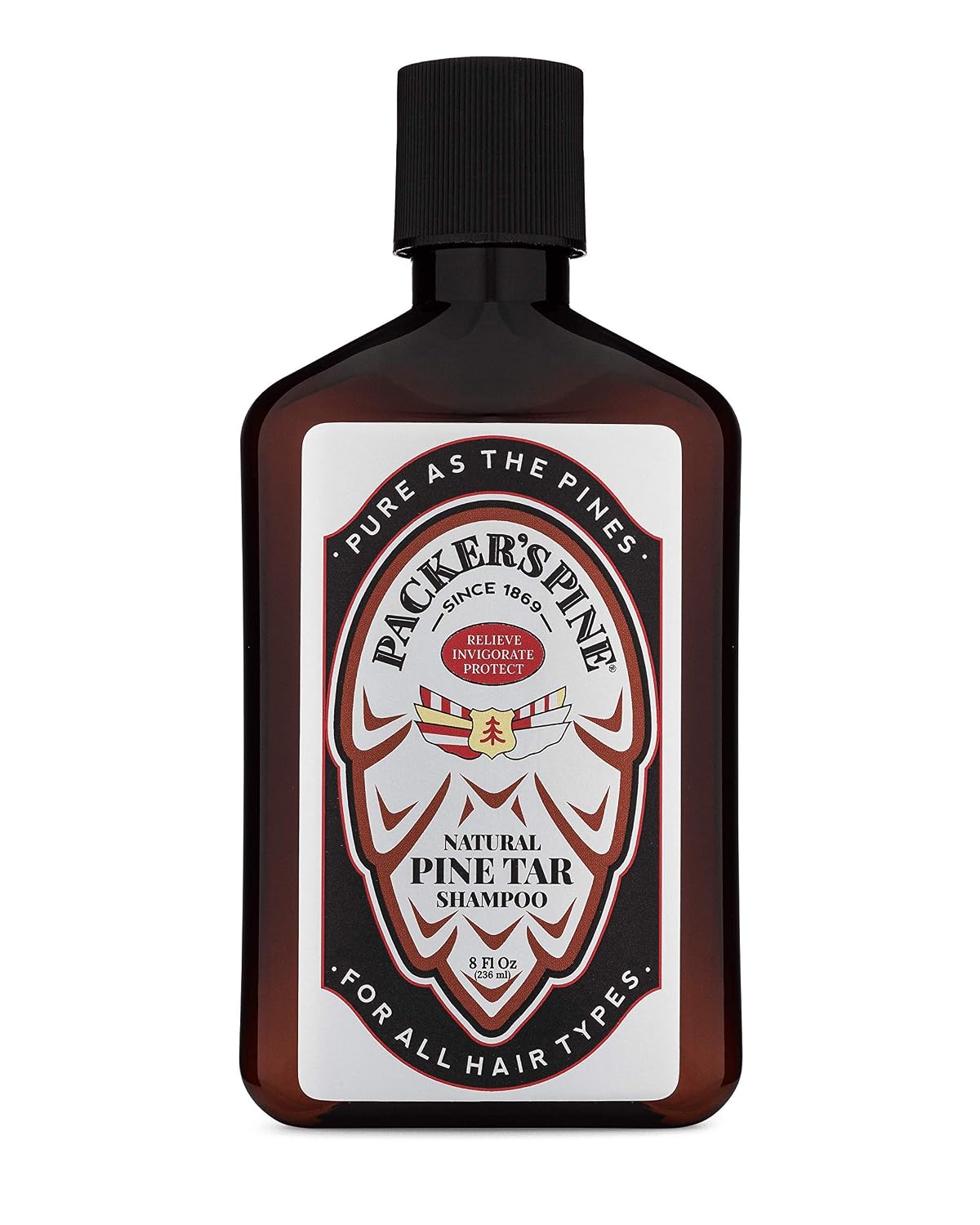 Packer's Pine Tar Shampoo for Men | Soothing Cleanser for Dry, Itchy & Flaky Scalp | Helps Dandruff, Psoriasis & Seborrheic Dermatitis | USA Made, Paraben & Sulfate Free (Pack of 1)