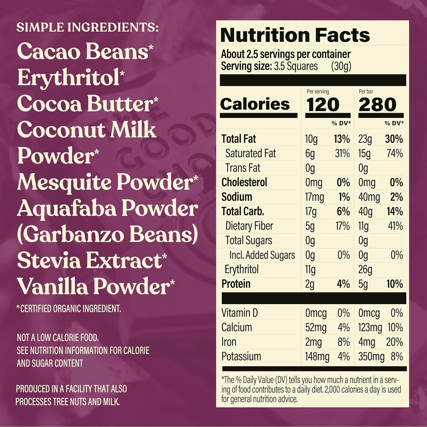 THE GOOD CHOCOLATE – Dark Chocolate Bars with Zero Sugar & Lower Net Carbs – Keto Chocolate Bar with Lower Calories, All Natural and Non-GMO Keto Snacks, 2.5 oz (6 Bars Value Pack)