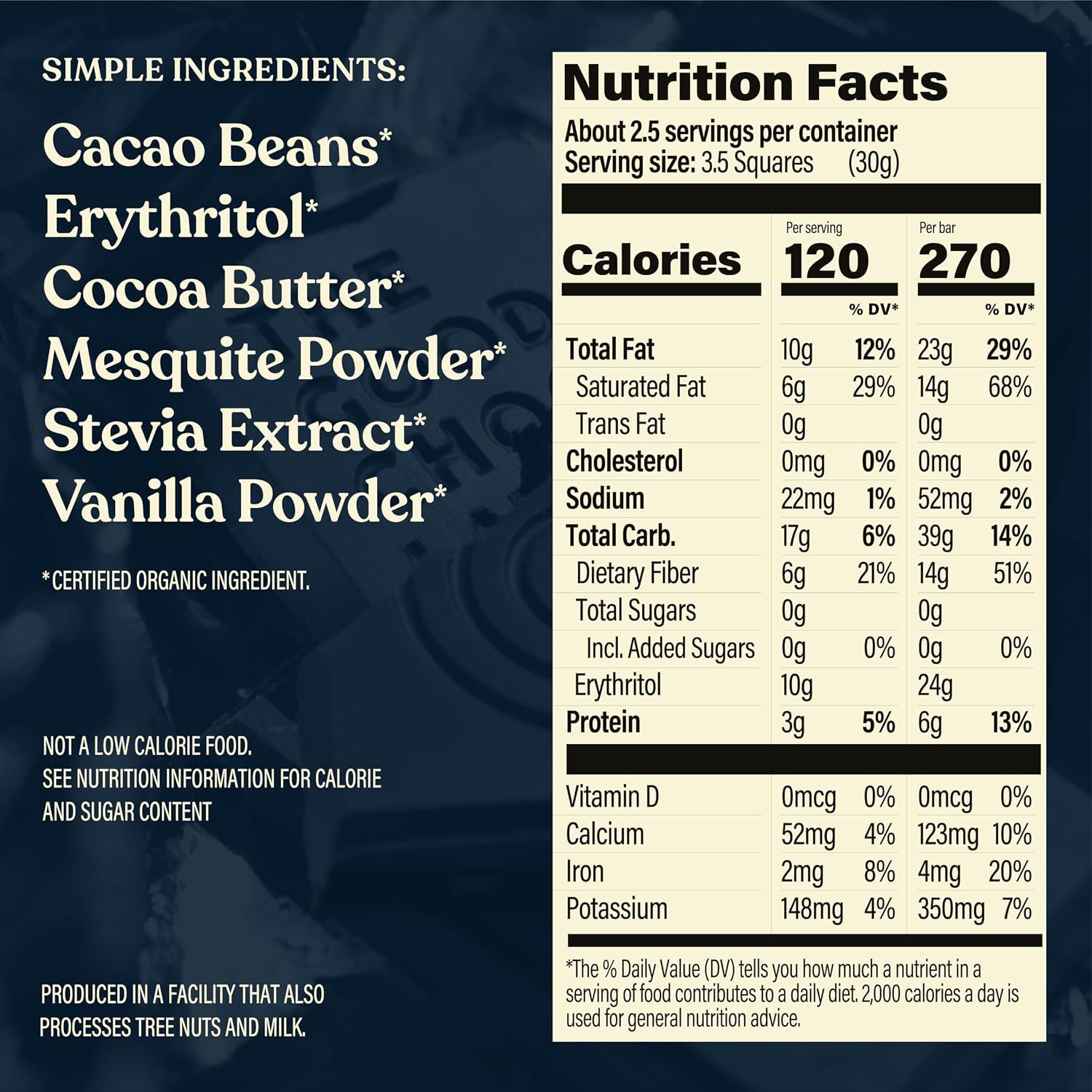 THE GOOD CHOCOLATE – Dark Chocolate Bars with Zero Sugar & Lower Net Carbs – Keto Chocolate Bar with Lower Calories, All Natural and Non-GMO Keto Snacks, 2.5 oz (6 Bars Value Pack)