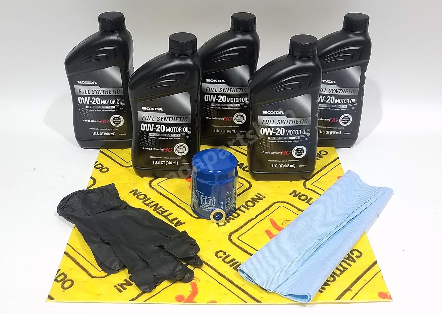 Honda Genuine 0W-20 Full Synthetic Oil Change Kit w/A02 Filter & Drain Washer
