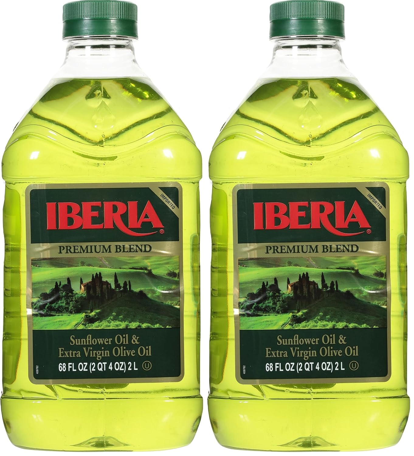 Iberia Premium Blend, Sunflower Oil & Extra Virgin Olive Oil, High Heat Frying, 68 Fl Oz