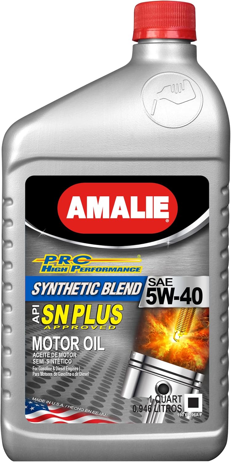 Pro High Performance Synthetic Blend 15W-50 Motor Oil (160-75636-56) 1 Quart Bottle, Pack of 12 | Made in USA