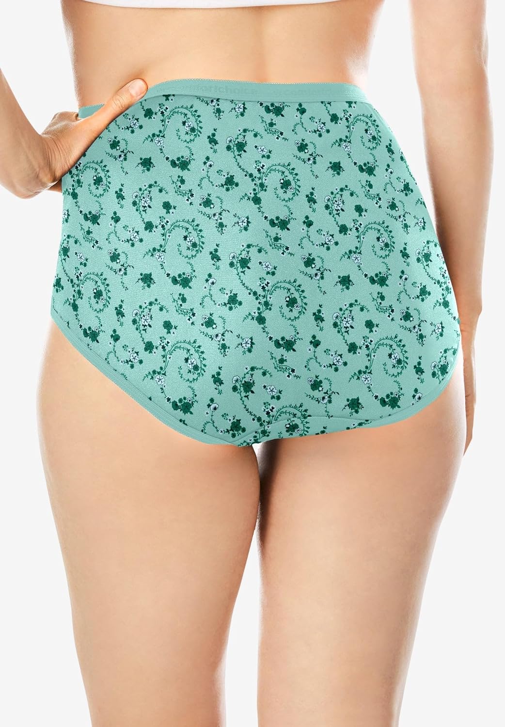 Comfort Choice Plus Size Full Coverage Nylon Brief 10-Pack