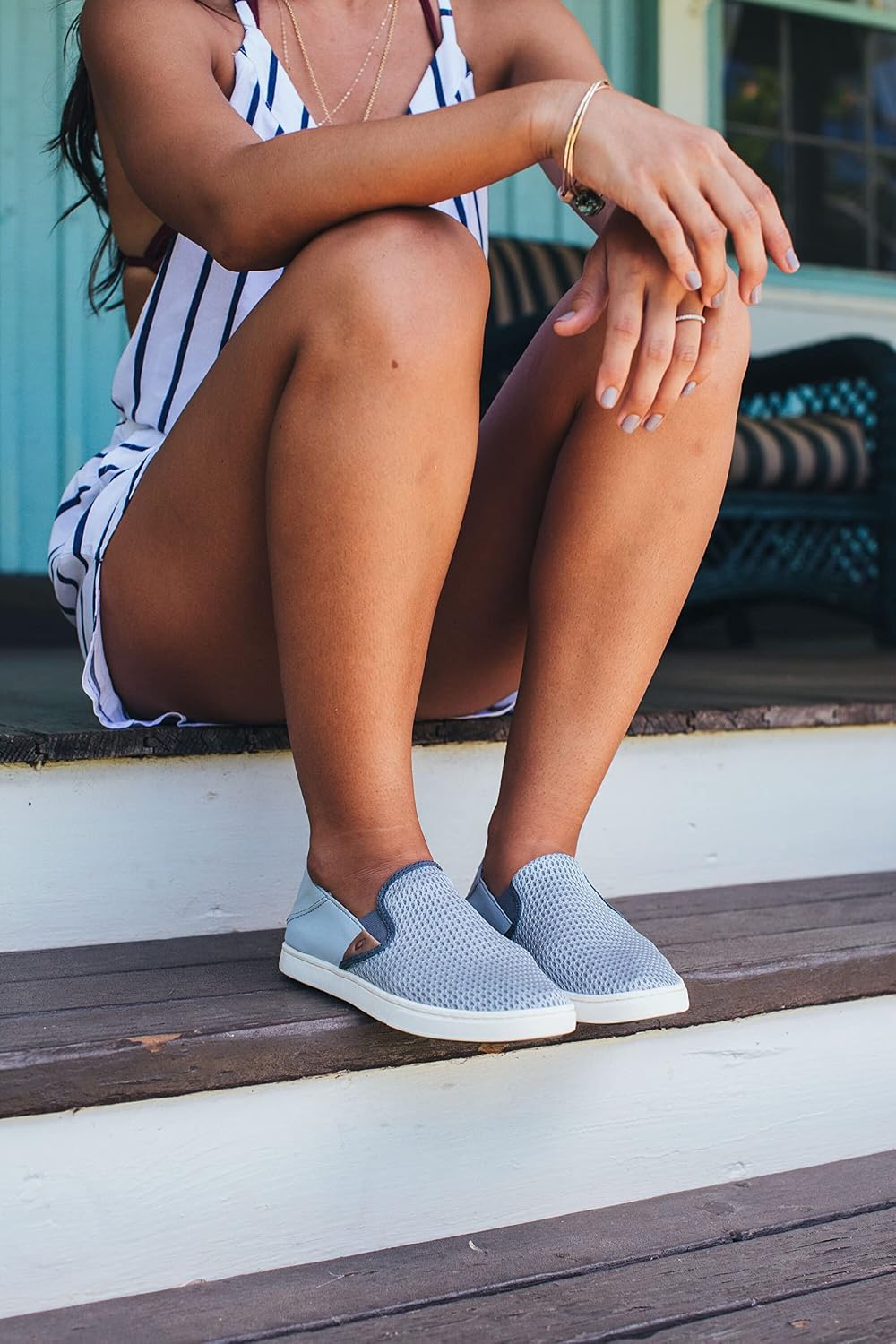 OluKai Pehuea Women's Slip On Sneakers, Casual Everyday Shoes