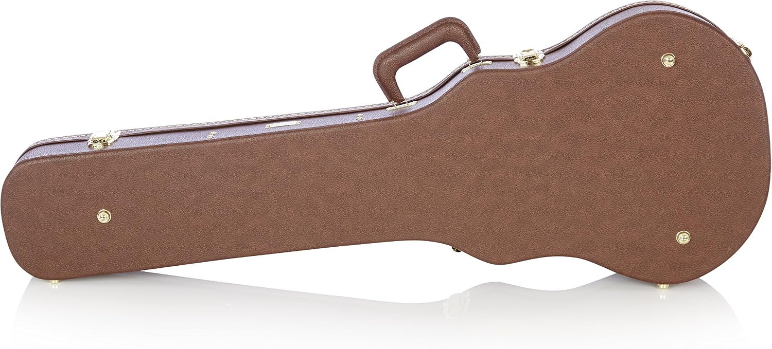 Gator Cases Deluxe Wood Case for SG Electric Guitars; Brown Exterior (GW-SG-BROWN)