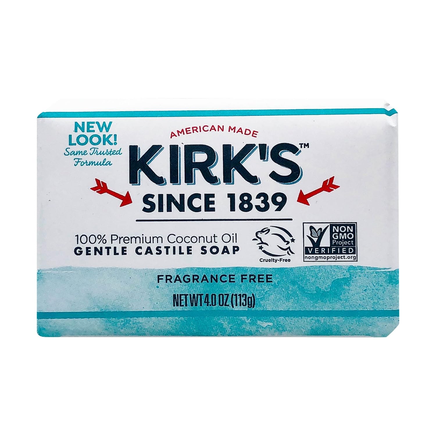 Kirk's Original Coco Castile Soap Fragrance Free 4 oz (Multi-Pack)