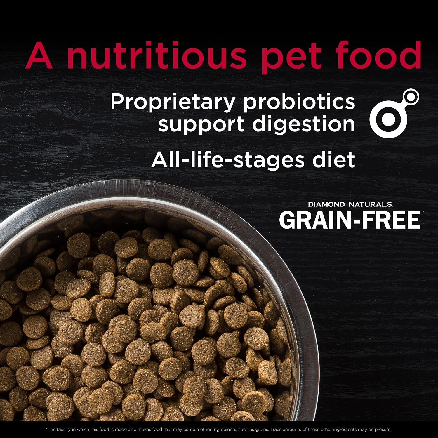 Diamond Naturals Grain-Free Dry Dog Food, Wild-Caught Whitefish, 28lb | Puppy, Adult & Senior Dogs | Wild-Caught Whitefish & Sweet Potatoes for All Day Energy | Guaranteed Probiotics