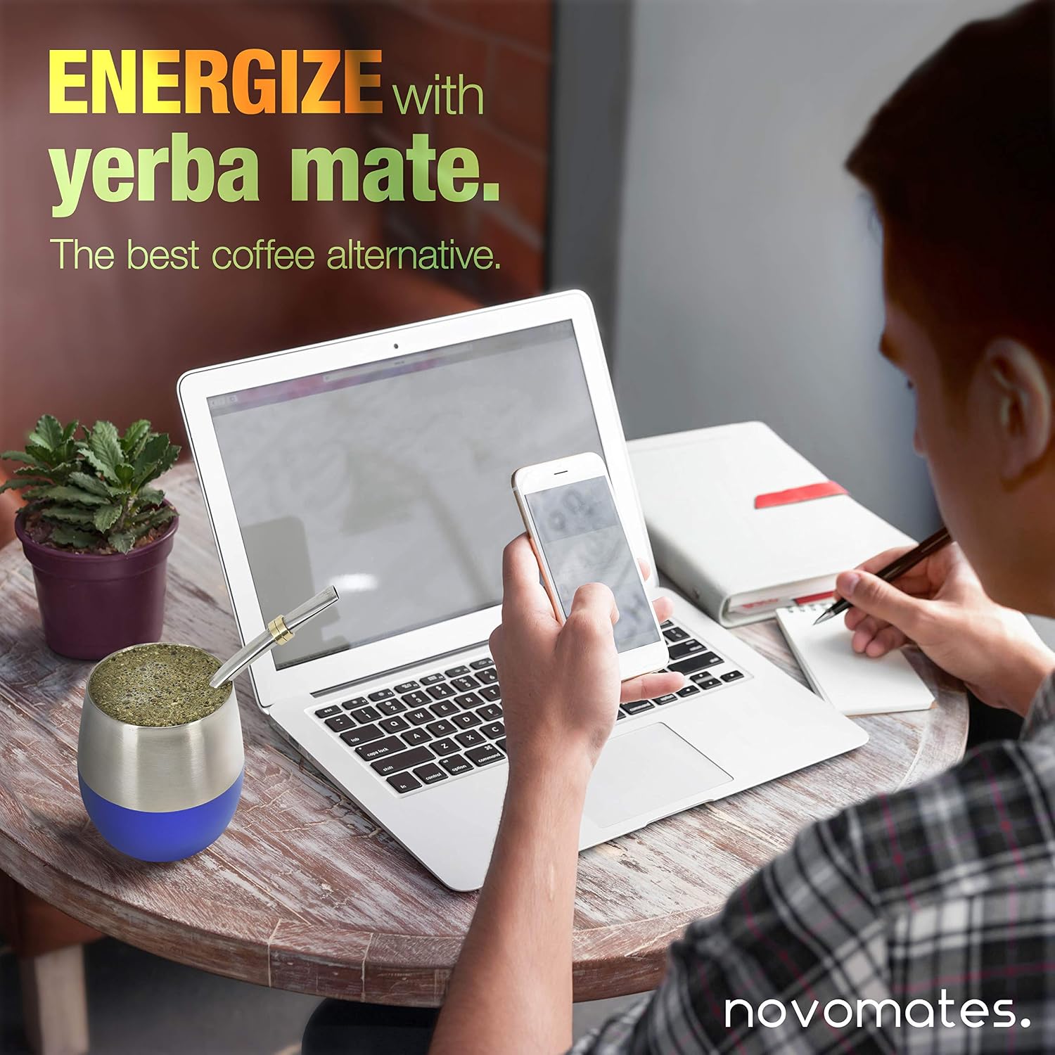 [NEW] Mate Cup and Bombilla Set - Mate Gourd - Includes Double Wall Stainless Steel Yerba Mate Tea Cup with Stanley Steel Mate Straw and Yerba