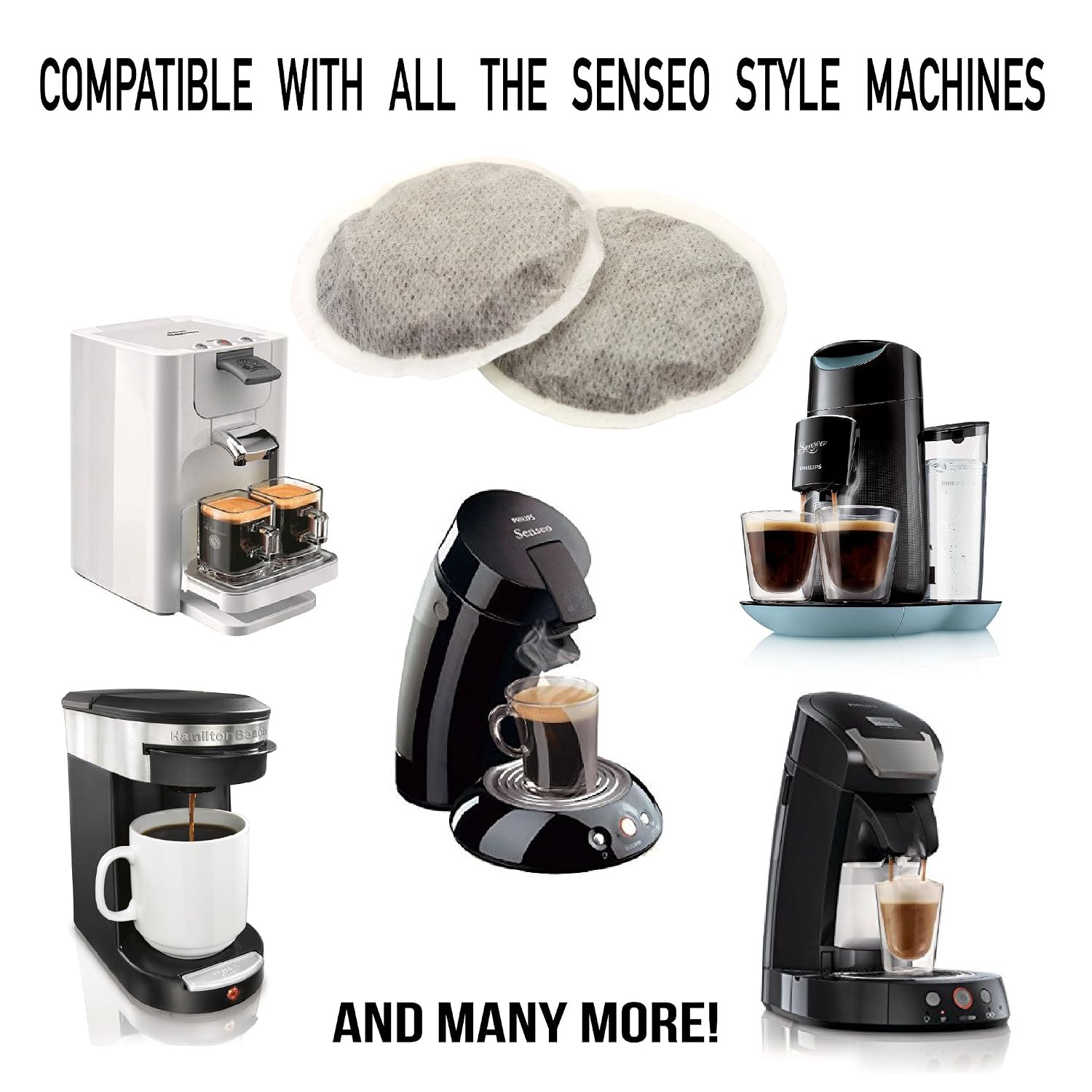 Italian Coffee pads combatible with Senseo Machines (54 Pads, Mix) | Compatible with Senseo Machines, Made in Italy, 100% filter paper pads, sampler with 3 blends, 18 pads each flavor